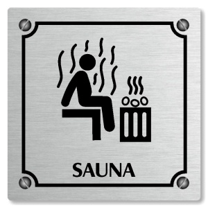 Sauna, 80x80mm, stříbrná, Kansas